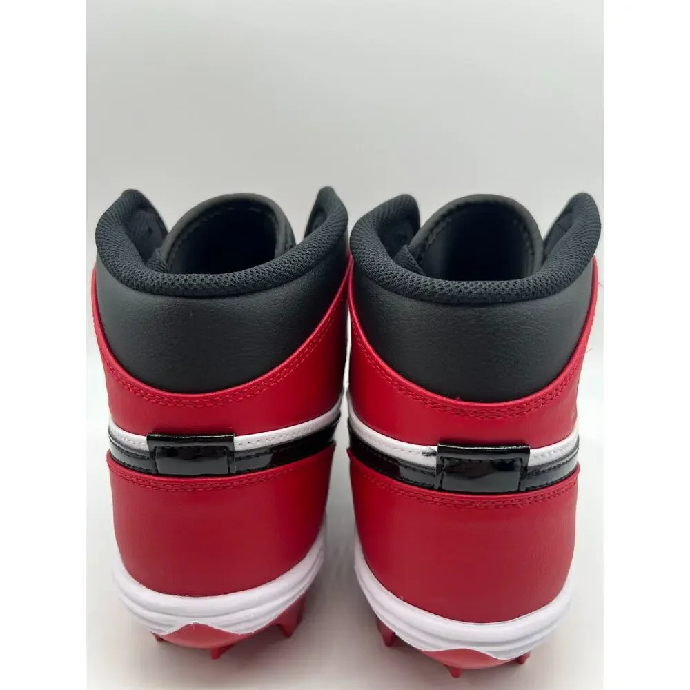 Jordan 1 Mid TD Cleat Bred Toe Men’s Size 11 Football Cleats FJ6805-601 New
